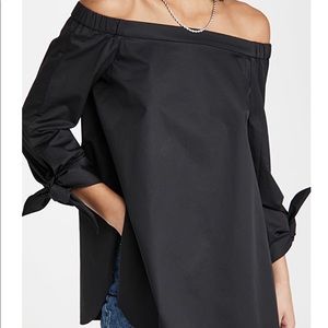 Tibi Green satin Poplin tunic